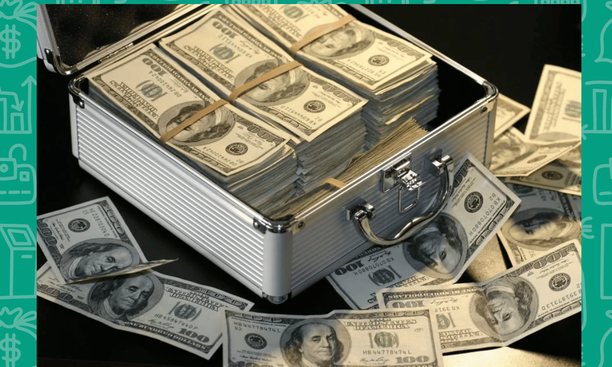 How long does it take for money to be available to withdraw on ETrade? suitcase of cash.