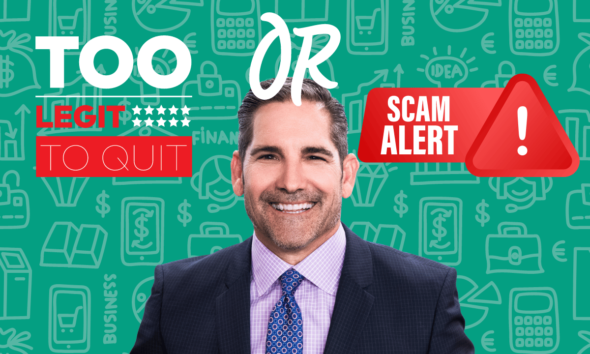 Grant Cardone personal life, Grant profile picture with the words questioning wether he is legit.